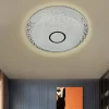 طبق اضاءة سقف أكريليك دائري بتصميم فخم واضاءة ثلاثية متلألئة للمنازل العصرية