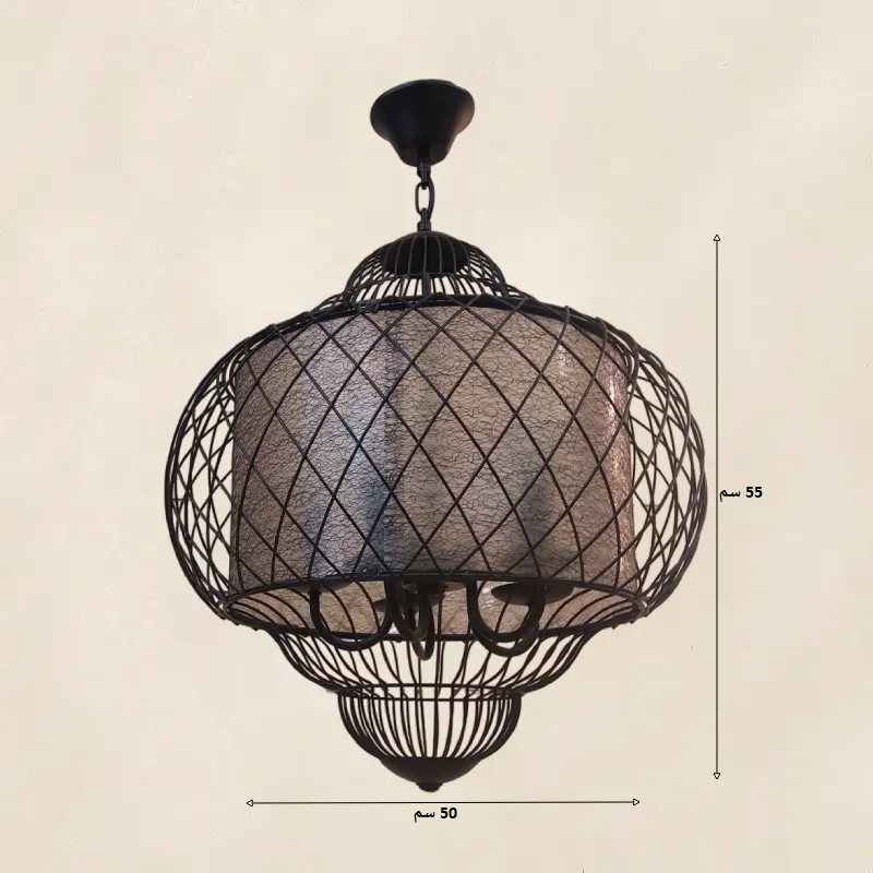 نجفة فيرفورجيه على شكل قفص بيضاوى موديل 019657 أبعاد