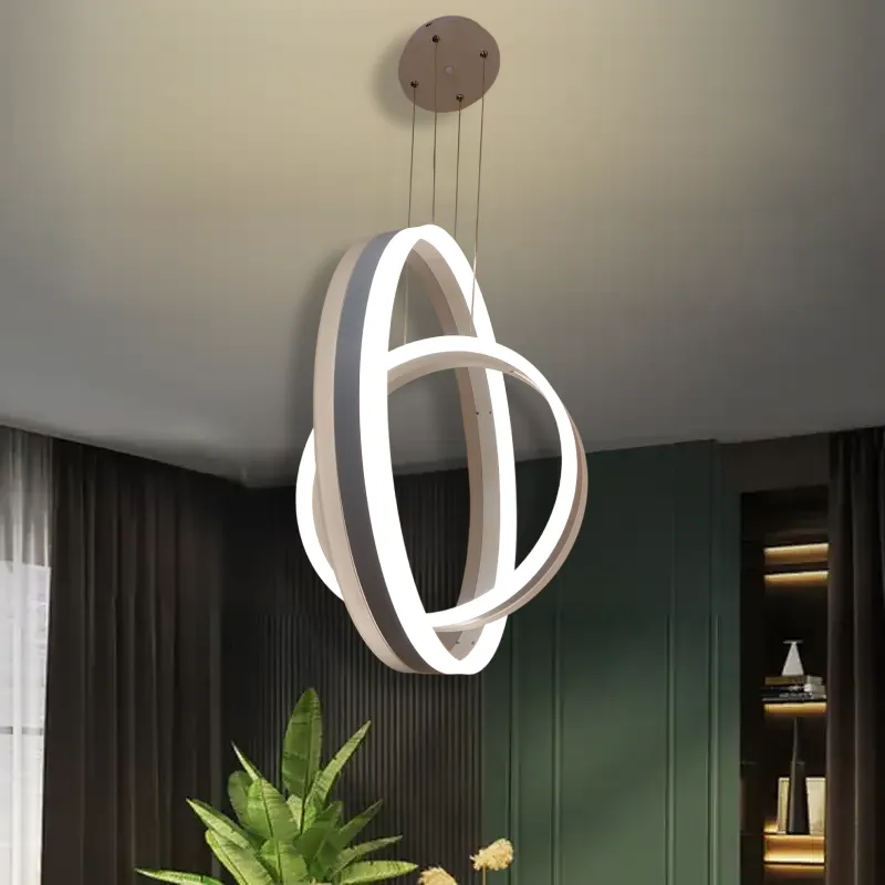 نجفة ليد أنيقة حلقتين متداخلتين