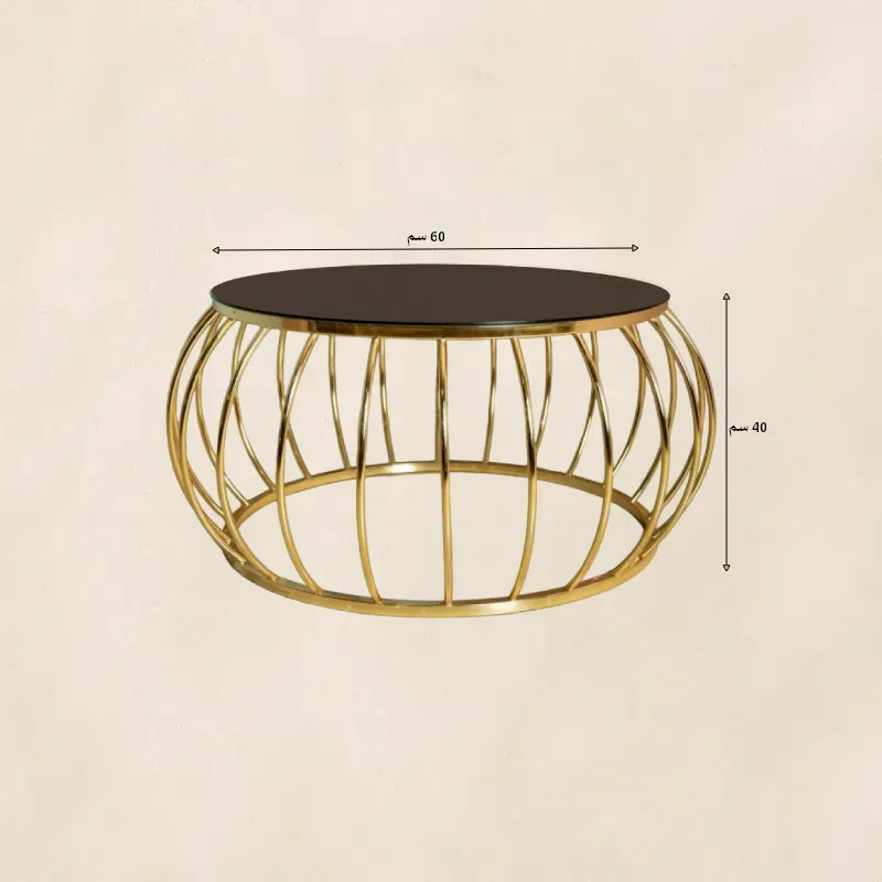 طقم 2 ترابيزة جانبية دائرية متداخلة ستانلس ستيل موديل 028457 طقم ترابيزة ستانلس ثنائى موديل 028457 الحجم الصفير أبعاد