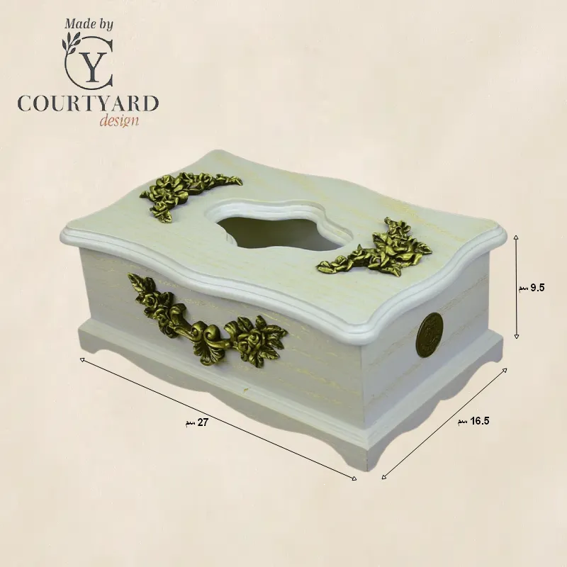 علبة مناديل خشبية من كورت يارد أبعاد موديل 26589 1.webp