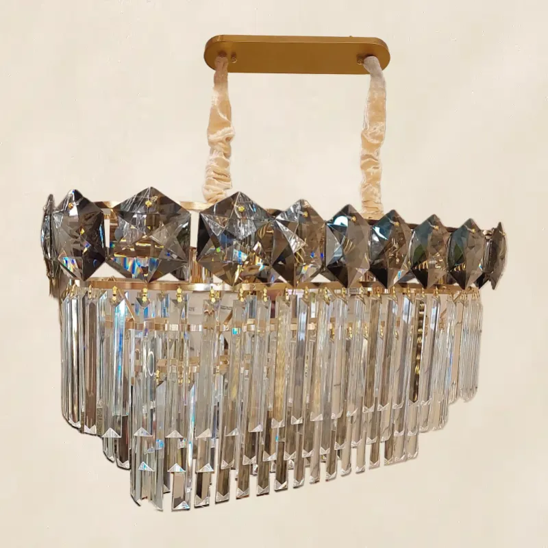 نجفة كريستال بإطار من الكريستال السداسى موديل 28176 1.webp