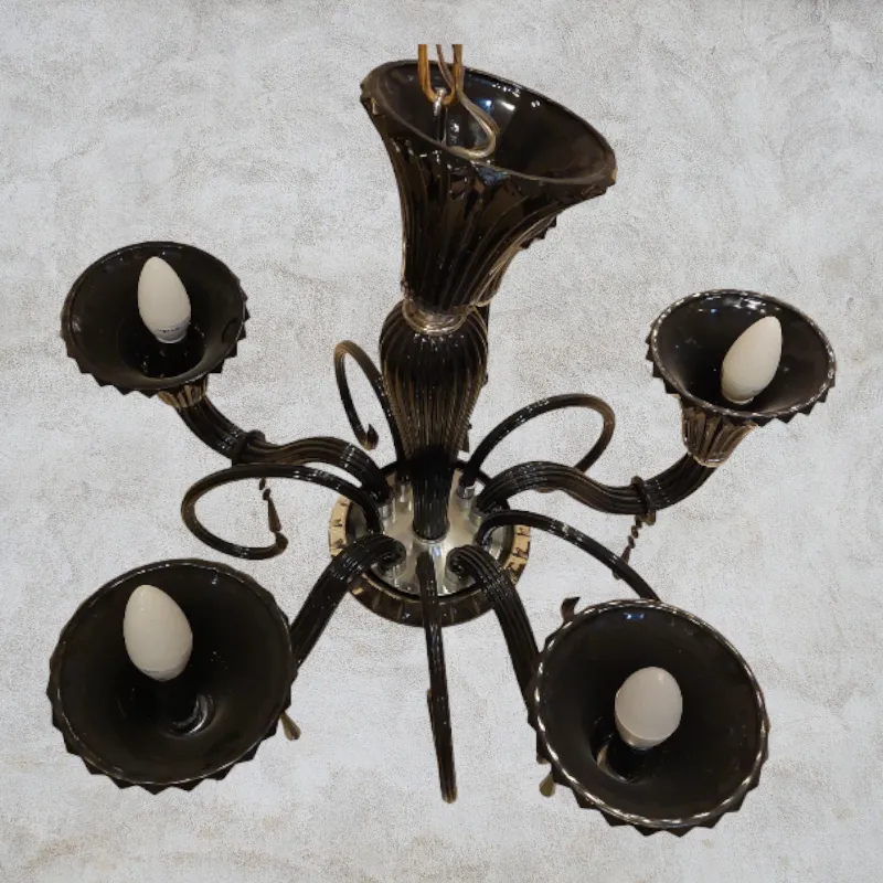 نجفة مورانو بالكريستال 5 ذراع موديل 019196 من أعلى